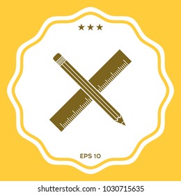 Pencil and ruler icon.