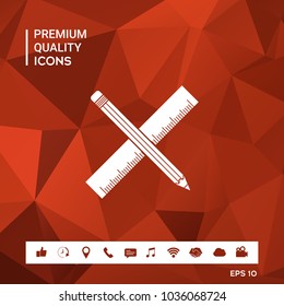 Pencil and ruler icon.