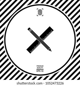 Pencil and ruler icon.