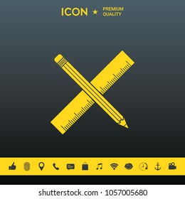 Pencil and ruler icon.
