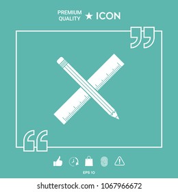 Pencil and ruler icon.