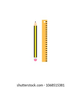 Pencil and ruler icon.
