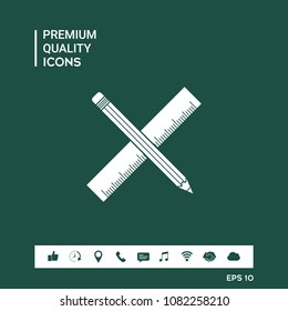 Pencil and ruler icon.