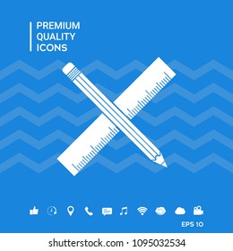 Pencil and ruler icon.