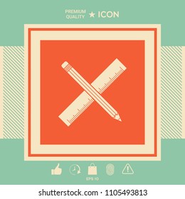 Pencil and ruler icon.