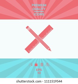 Pencil and ruler icon.