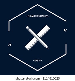 Pencil and ruler icon.