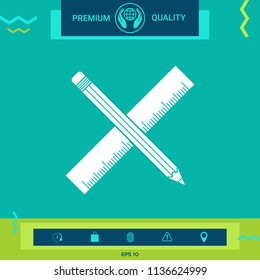 Pencil and ruler icon.
