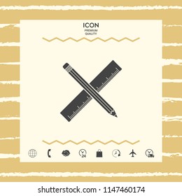 Pencil and ruler icon.