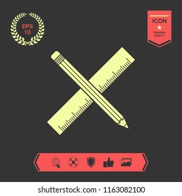 Pencil and ruler icon.