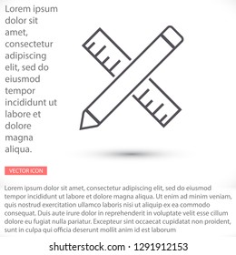 Pencil and ruler icon