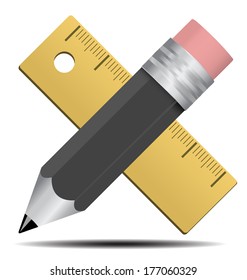 pencil and ruler icon