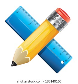 pencil and ruler icon