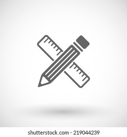 Pencil and ruler icon