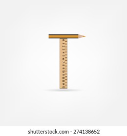 Pencil And Ruler Icon