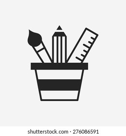 pencil and ruler icon