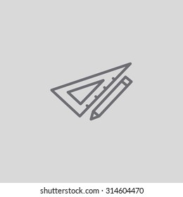 Pencil with ruler icon