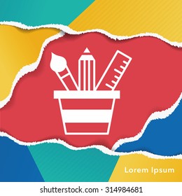 pencil and ruler icon