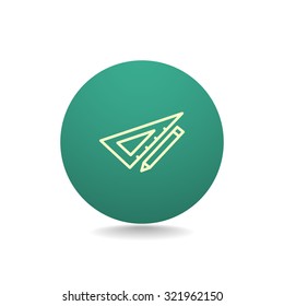 Pencil with ruler icon