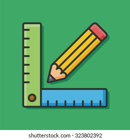 pencil and ruler icon