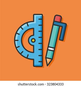 pencil and ruler icon