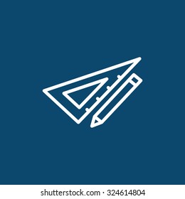 Pencil with ruler icon