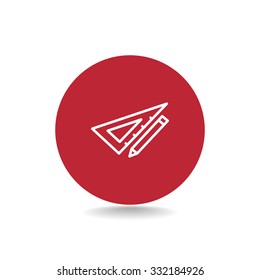 Pencil with ruler icon
