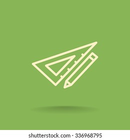 Pencil with ruler icon