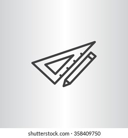 Pencil with ruler icon