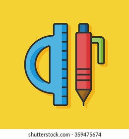 pencil and ruler icon
