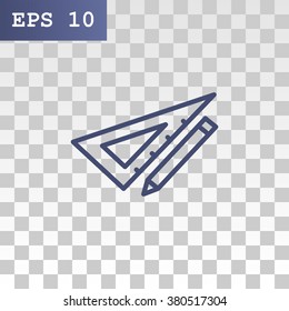 Pencil with ruler icon