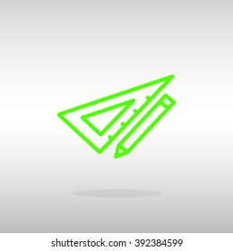 Pencil with ruler icon