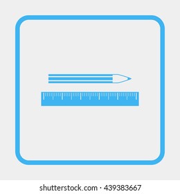 Pencil and ruler icon