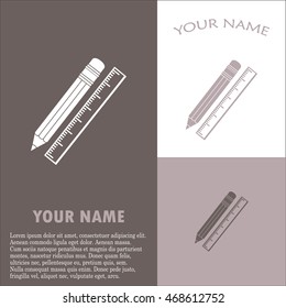 Pencil and ruler icon