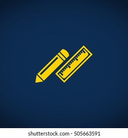 pencil ruler icon
