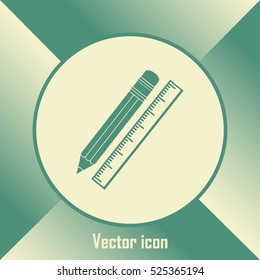 Pencil and ruler icon