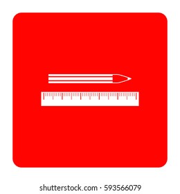 Pencil and ruler icon