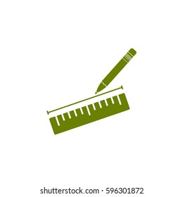 Pencil and ruler icon
