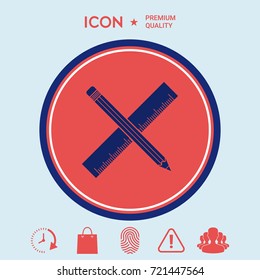 Pencil and ruler icon.