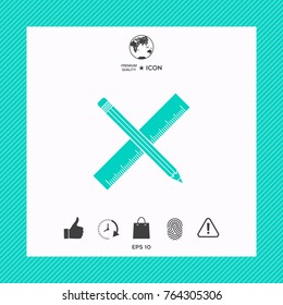 Pencil and ruler icon.