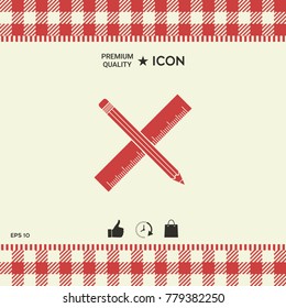 Pencil and ruler icon.