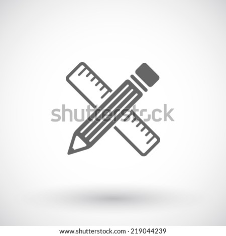 Pencil and ruler icon