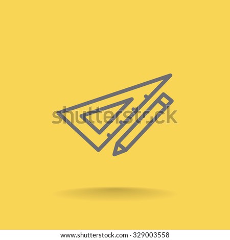 Pencil with ruler icon