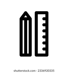 pencil ruler icon design element