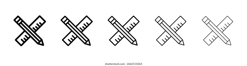 Lápiz y icono de Regla llenado concepto de signo plano para el Diseño web.