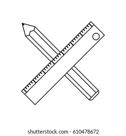 pencil and ruler icon image 