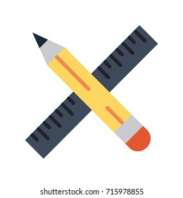 pencil and ruler icon image 