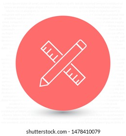 Pencil and ruler icon . Lorem Ipsum Illustration design