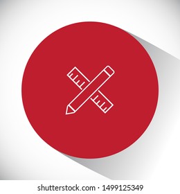 Pencil and ruler icon . Lorem Ipsum Illustration design