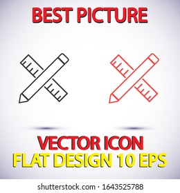 Pencil and ruler icon . Lorem Ipsum Illustration design